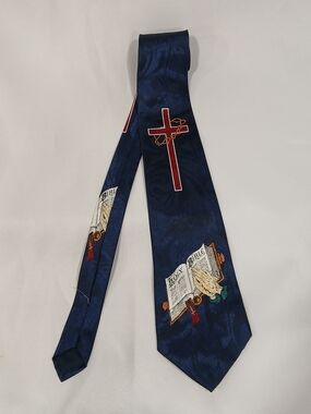 Steven Harris Christian Jesus Necktie Religious Neck Tie Cross Bible 58"